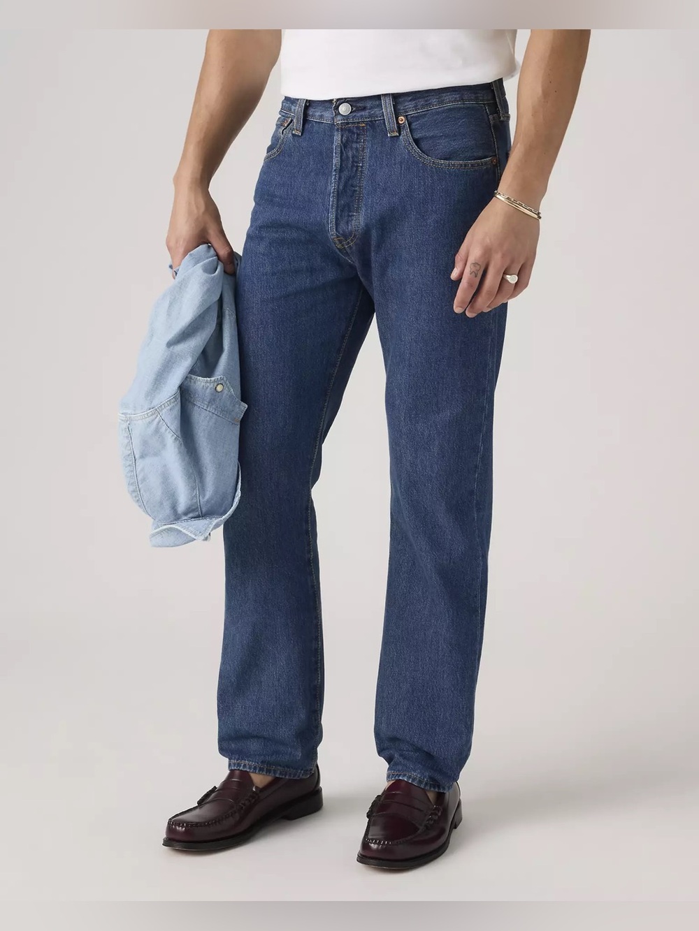 NWT Levi’s Mens 501 Straight Leg Button Fly 100% Cotton Jeans 34/32